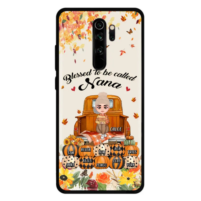 Personalized Grandma Autumn Phone Case - Gift Idea For Grandma - Up to 10 Kids - Case For Xiaomi/ Oppo/ Huawei - Blessed To Be Called Nana