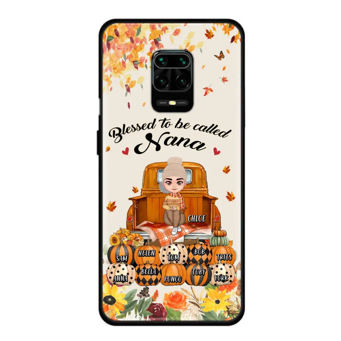 Personalized Grandma Autumn Phone Case - Gift Idea For Grandma - Up to 10 Kids - Case For Xiaomi/ Oppo/ Huawei - Blessed To Be Called Nana