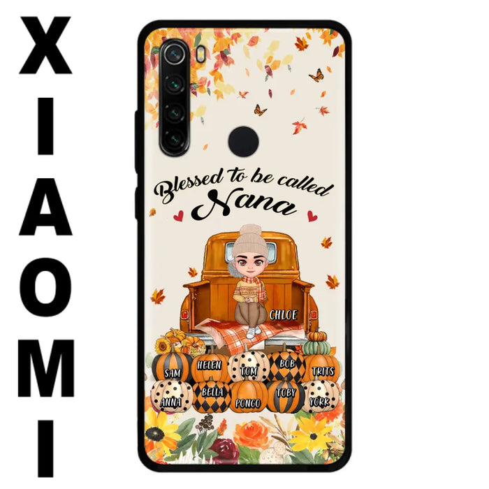 Personalized Grandma Autumn Phone Case - Gift Idea For Grandma - Up to 10 Kids - Case For Xiaomi/ Oppo/ Huawei - Blessed To Be Called Nana