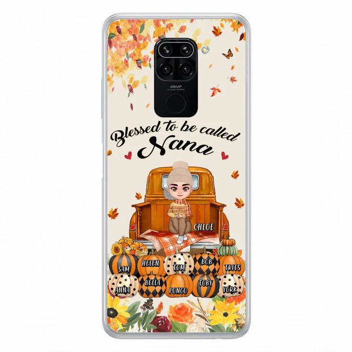 Personalized Grandma Autumn Phone Case - Gift Idea For Grandma - Up to 10 Kids - Case For Xiaomi/ Oppo/ Huawei - Blessed To Be Called Nana