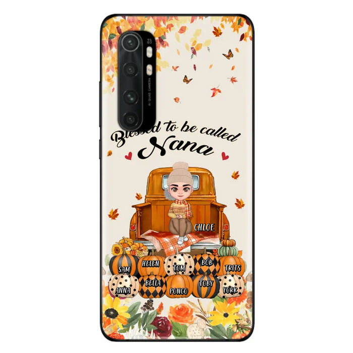Personalized Grandma Autumn Phone Case - Gift Idea For Grandma - Up to 10 Kids - Case For Xiaomi/ Oppo/ Huawei - Blessed To Be Called Nana