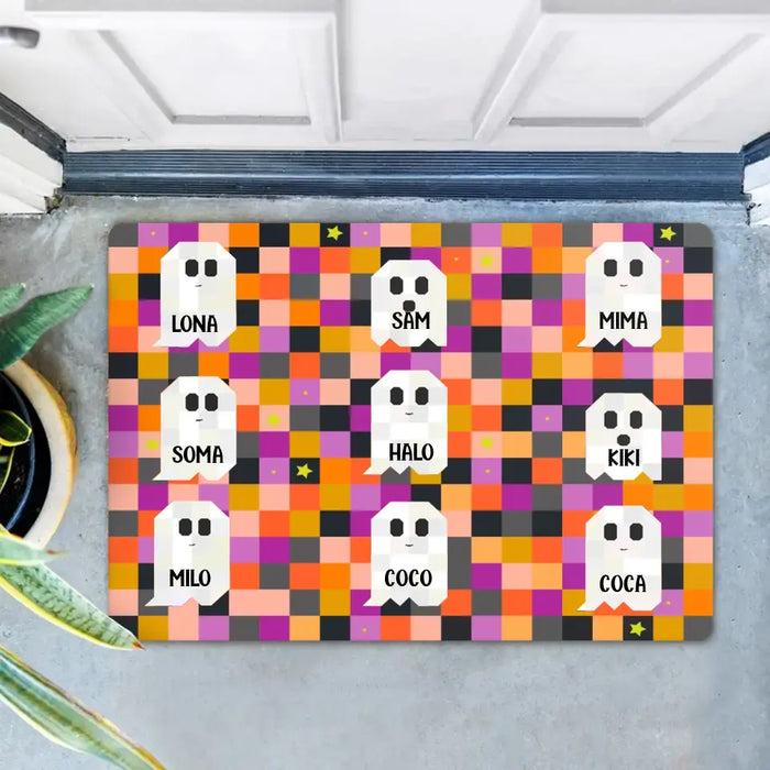 Personalized Halloween Family Doormat -  Gift Idea For Halloween/Family - Up to 9 Boos