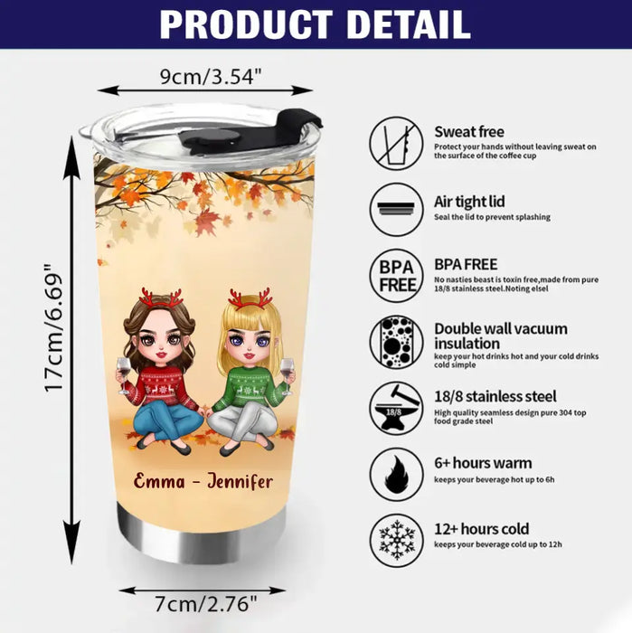 Personalized Besties Tumbler - Christmas Gift Idea for Besties/Sisters - I May Not Always Be There With You
