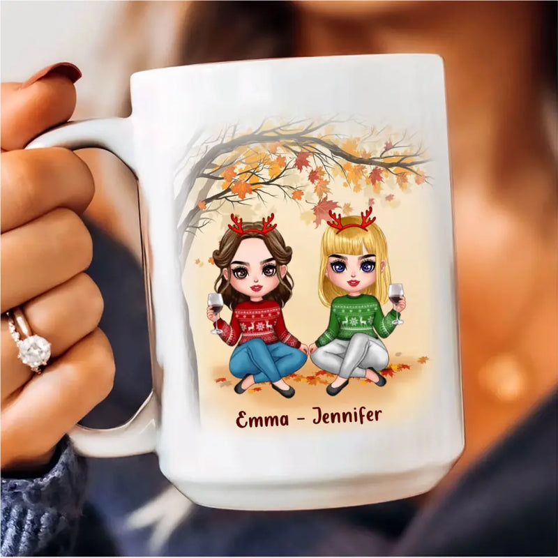 Personalized Besties Coffee Mug - Christmas Gift Idea for Besties/Sisters - I May Not Always Be There With You