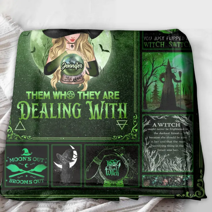 Personalized Witch Fleece Throw Blanket/Quilt - Halloween Gift Idea for Witch Lovers - Sometimes You Have To Put On The Hat