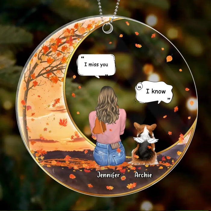 Personalized Fall Pet Mom Acrylic Ornament  - Up to 3 Pets - Best Gift For Dog Lovers/Cat Lovers