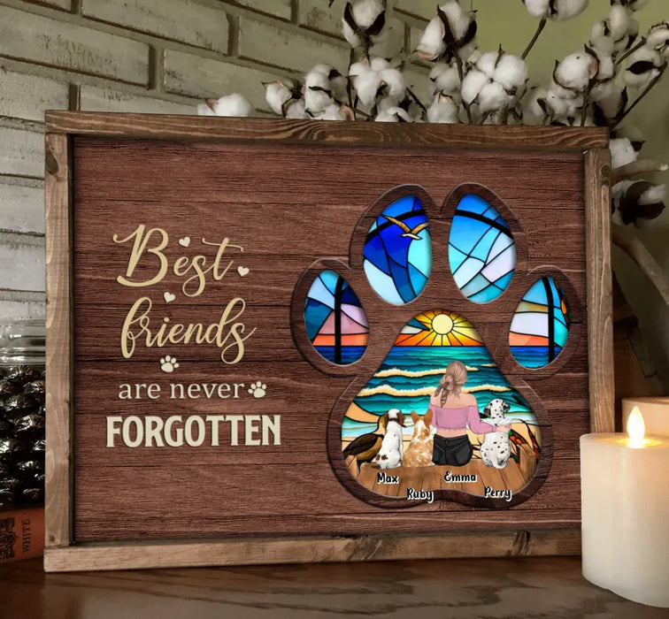 Personalized Pet Mom/Dad Poster - Memorial Gift Idea For Pet Mom/Dad with up to 3 Pets - Best Friends Are Never Forgotten