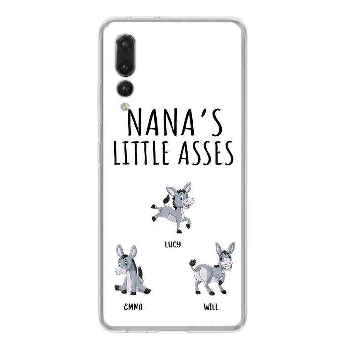 Personalized Donkeys Phone Case - Gift Idea For Family/Grandma/Papa - Up to 12 Donkeys - Case For Xiaomi/Oppo/Huawei - Nana's Little Asses