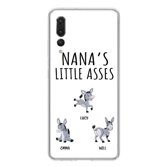 Personalized Donkeys Phone Case - Gift Idea For Family/Grandma/Papa - Up to 12 Donkeys - Case For Xiaomi/Oppo/Huawei - Nana's Little Asses