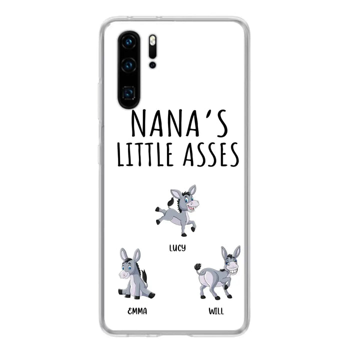Personalized Donkeys Phone Case - Gift Idea For Family/Grandma/Papa - Up to 12 Donkeys - Case For Xiaomi/Oppo/Huawei - Nana's Little Asses
