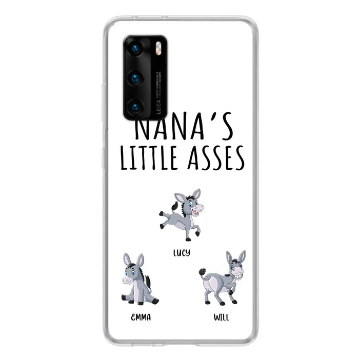 Personalized Donkeys Phone Case - Gift Idea For Family/Grandma/Papa - Up to 12 Donkeys - Case For Xiaomi/Oppo/Huawei - Nana's Little Asses