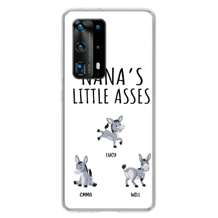 Personalized Donkeys Phone Case - Gift Idea For Family/Grandma/Papa - Up to 12 Donkeys - Case For Xiaomi/Oppo/Huawei - Nana's Little Asses
