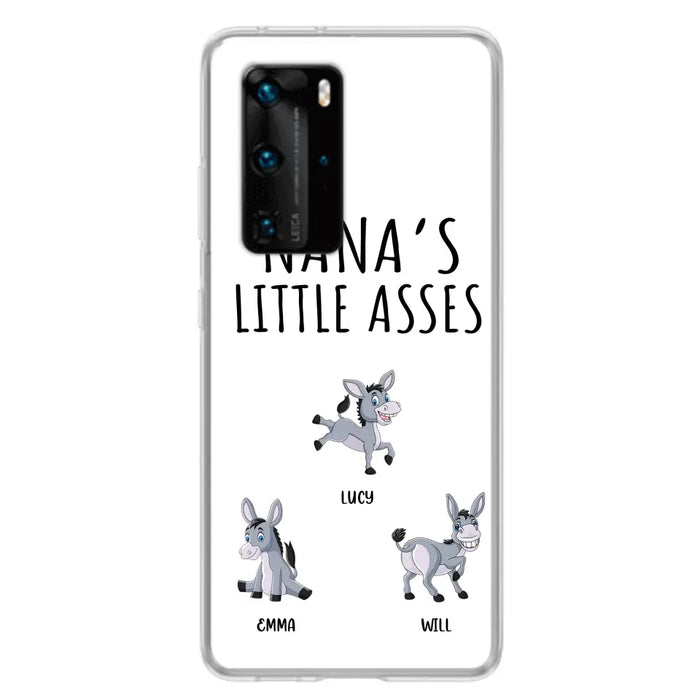 Personalized Donkeys Phone Case - Gift Idea For Family/Grandma/Papa - Up to 12 Donkeys - Case For Xiaomi/Oppo/Huawei - Nana's Little Asses