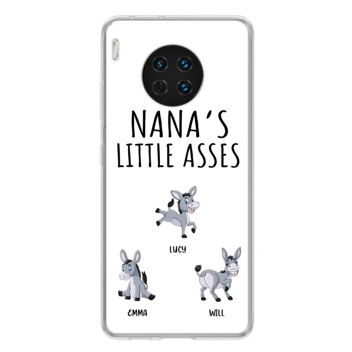 Personalized Donkeys Phone Case - Gift Idea For Family/Grandma/Papa - Up to 12 Donkeys - Case For Xiaomi/Oppo/Huawei - Nana's Little Asses