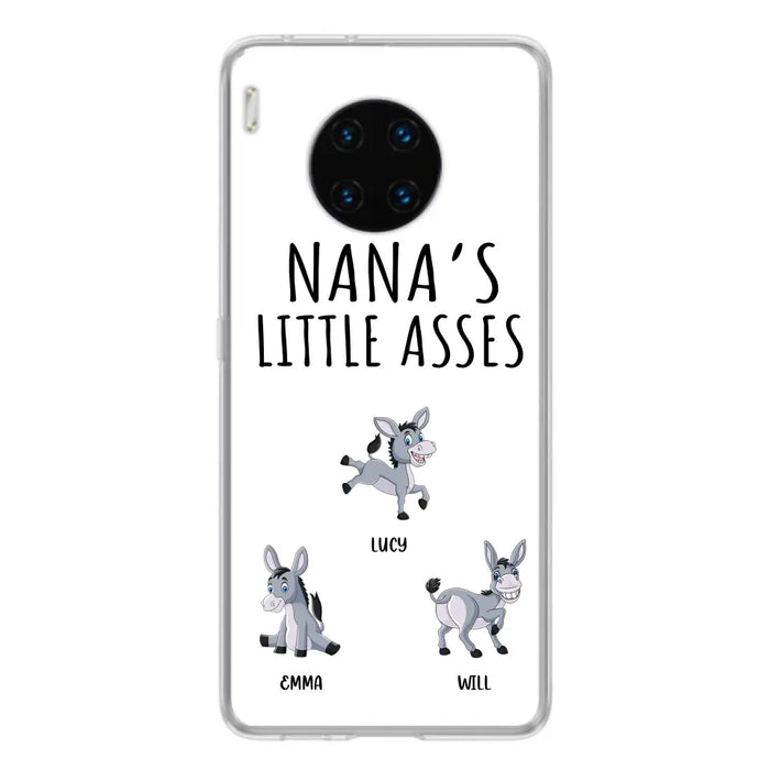 Personalized Donkeys Phone Case - Gift Idea For Family/Grandma/Papa - Up to 12 Donkeys - Case For Xiaomi/Oppo/Huawei - Nana's Little Asses