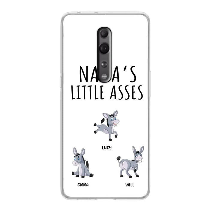 Personalized Donkeys Phone Case - Gift Idea For Family/Grandma/Papa - Up to 12 Donkeys - Case For Xiaomi/Oppo/Huawei - Nana's Little Asses