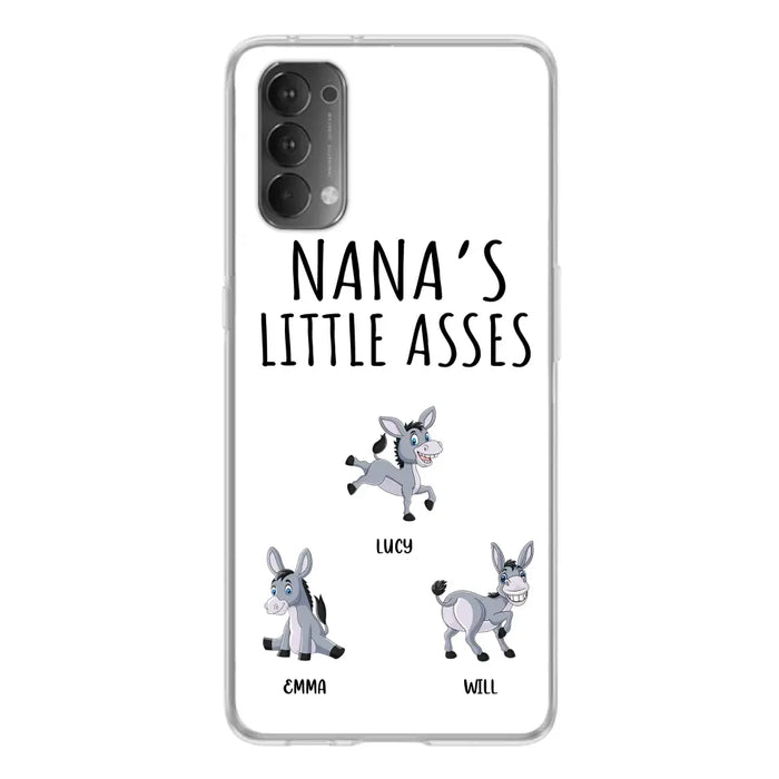 Personalized Donkeys Phone Case - Gift Idea For Family/Grandma/Papa - Up to 12 Donkeys - Case For Xiaomi/Oppo/Huawei - Nana's Little Asses