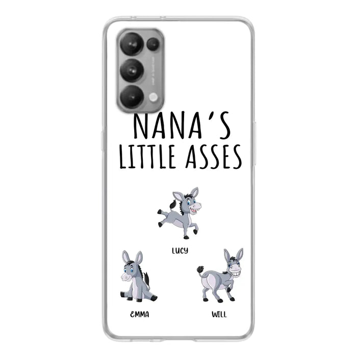 Personalized Donkeys Phone Case - Gift Idea For Family/Grandma/Papa - Up to 12 Donkeys - Case For Xiaomi/Oppo/Huawei - Nana's Little Asses