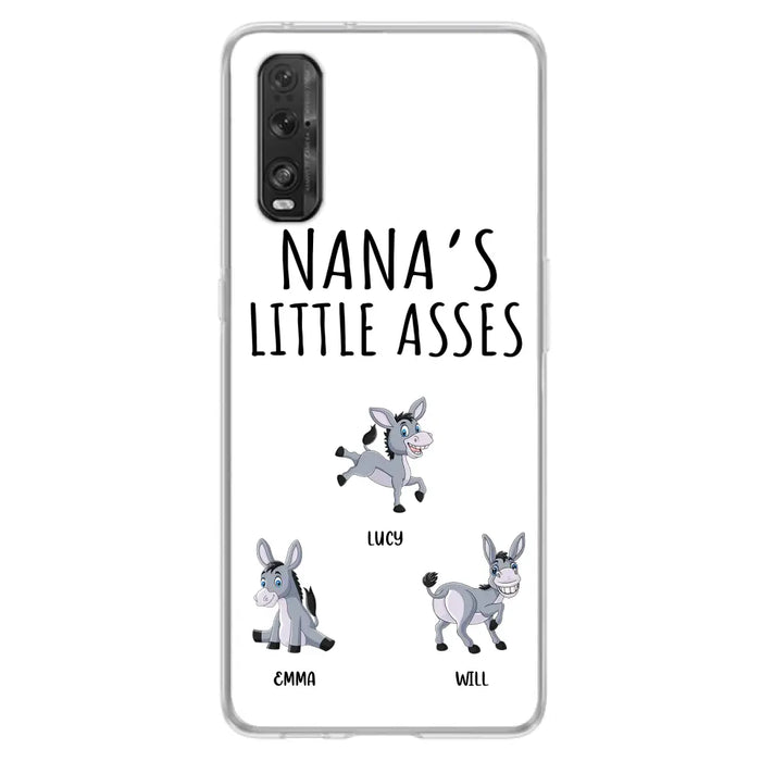 Personalized Donkeys Phone Case - Gift Idea For Family/Grandma/Papa - Up to 12 Donkeys - Case For Xiaomi/Oppo/Huawei - Nana's Little Asses