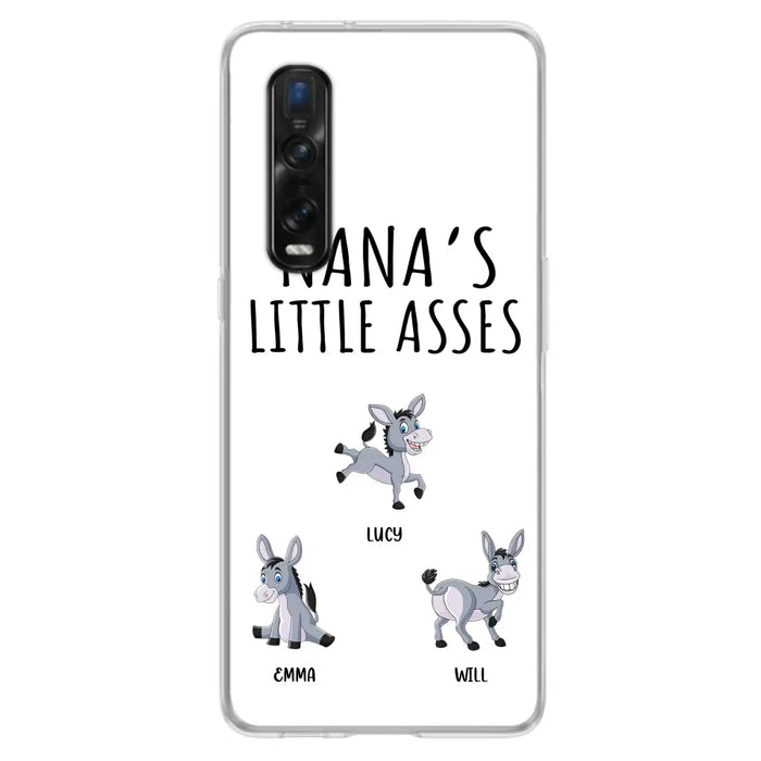 Personalized Donkeys Phone Case - Gift Idea For Family/Grandma/Papa - Up to 12 Donkeys - Case For Xiaomi/Oppo/Huawei - Nana's Little Asses