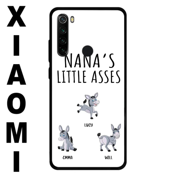 Personalized Donkeys Phone Case - Gift Idea For Family/Grandma/Papa - Up to 12 Donkeys - Case For Xiaomi/Oppo/Huawei - Nana's Little Asses