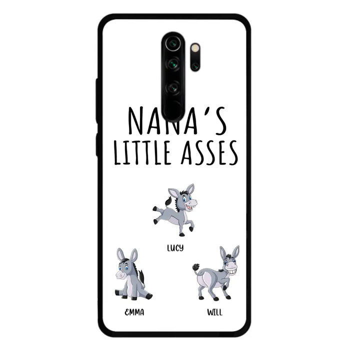 Personalized Donkeys Phone Case - Gift Idea For Family/Grandma/Papa - Up to 12 Donkeys - Case For Xiaomi/Oppo/Huawei - Nana's Little Asses