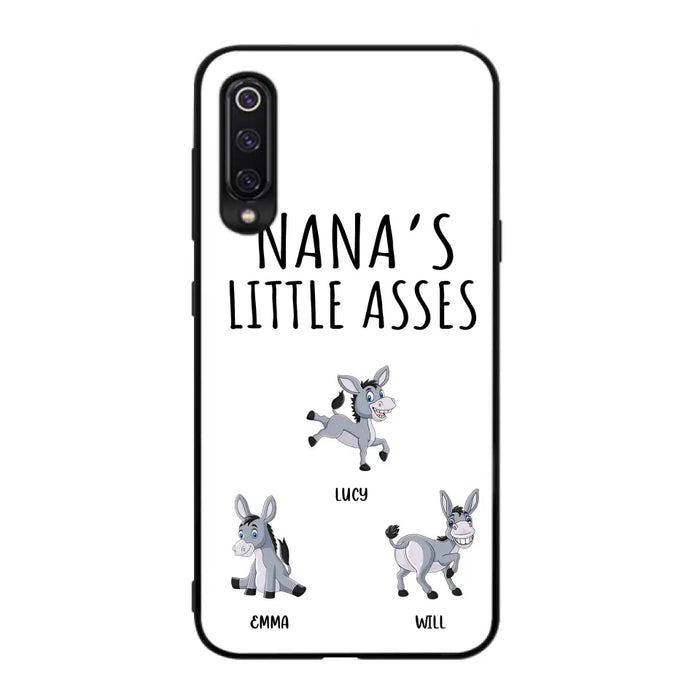 Personalized Donkeys Phone Case - Gift Idea For Family/Grandma/Papa - Up to 12 Donkeys - Case For Xiaomi/Oppo/Huawei - Nana's Little Asses