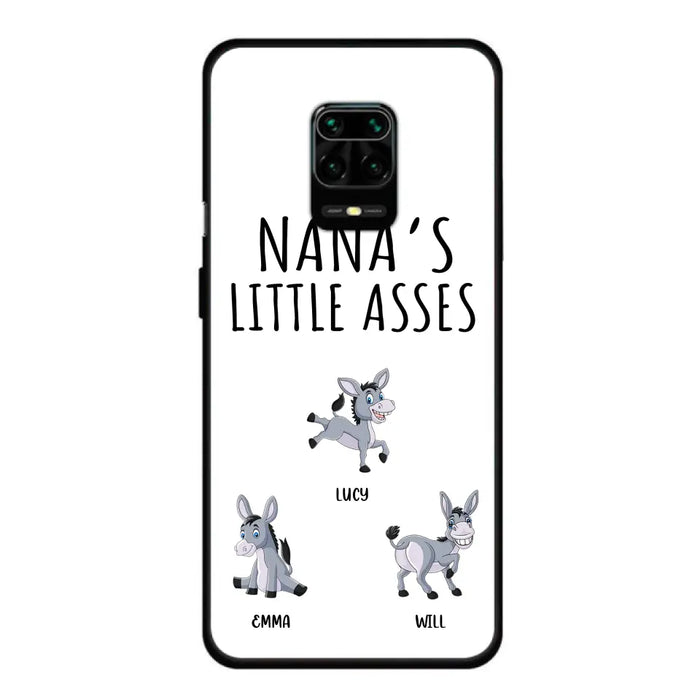 Personalized Donkeys Phone Case - Gift Idea For Family/Grandma/Papa - Up to 12 Donkeys - Case For Xiaomi/Oppo/Huawei - Nana's Little Asses