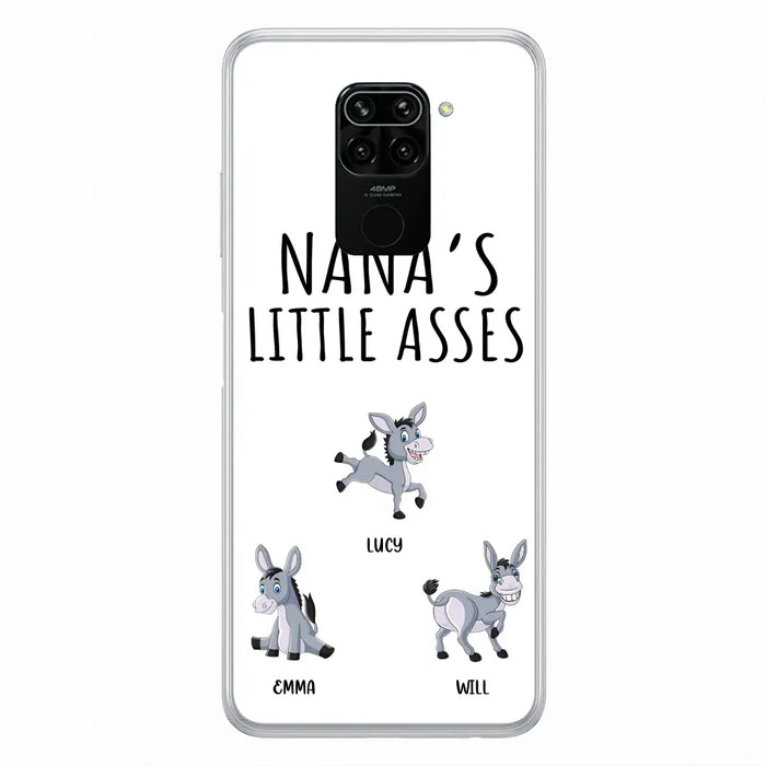 Personalized Donkeys Phone Case - Gift Idea For Family/Grandma/Papa - Up to 12 Donkeys - Case For Xiaomi/Oppo/Huawei - Nana's Little Asses