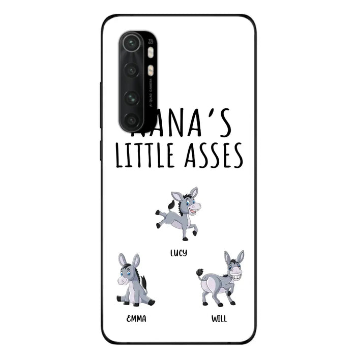 Personalized Donkeys Phone Case - Gift Idea For Family/Grandma/Papa - Up to 12 Donkeys - Case For Xiaomi/Oppo/Huawei - Nana's Little Asses