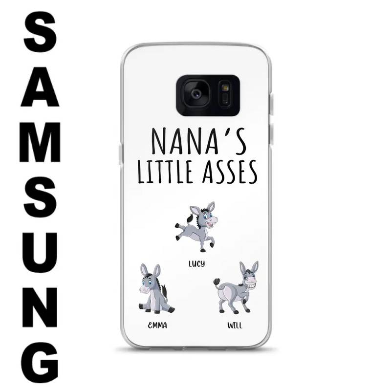 Custom Personalized Donkeys Phone Case - Gift Idea For Family/ Grandma/ Papa - Upto 12 Donkeys - Case For iPhone/ Samsung - Boss's Pain In The Asses