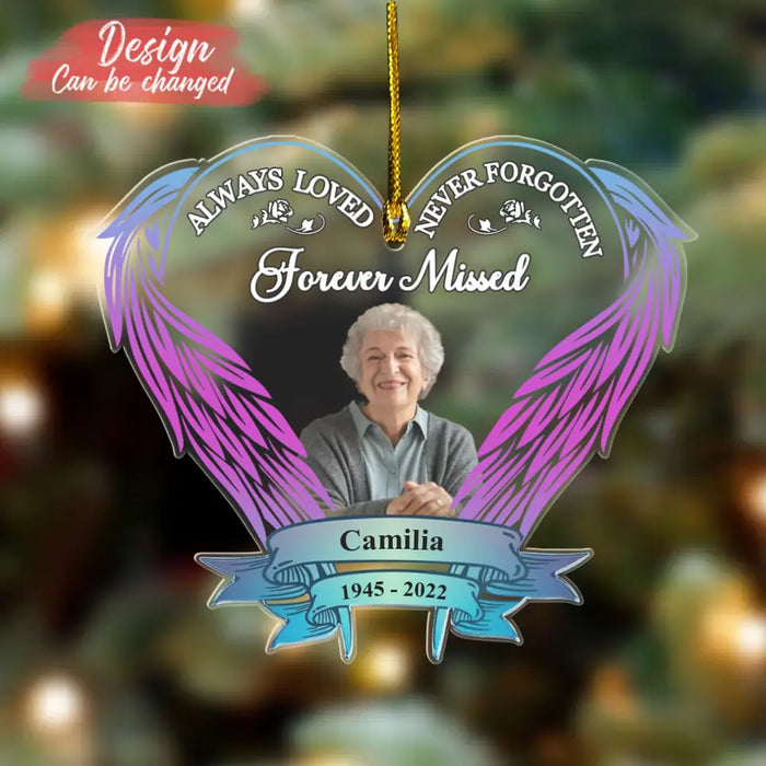 Personalized Memorial Acrylic Ornament - Upload Photo - Memorial Gift For Loss Of Mom/Dad/Family Members
