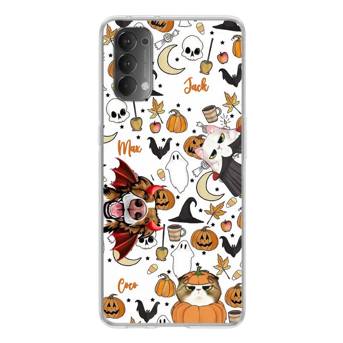 Personalized Halloween Pet Phone Case - Up to 3 Pets - Gift Idea For Dog/Cat Owners - Case for Oppo/Xiaomi/Huawei