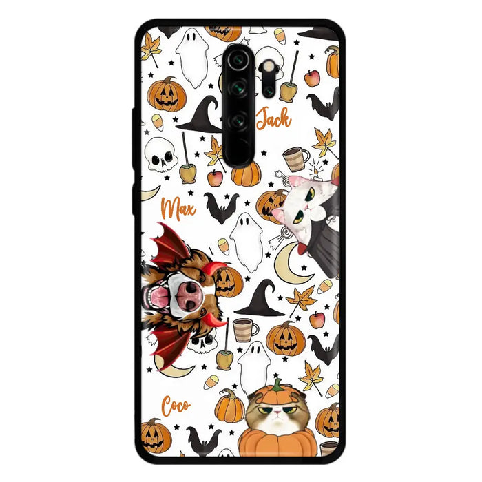 Personalized Halloween Pet Phone Case - Up to 3 Pets - Gift Idea For Dog/Cat Owners - Case for Oppo/Xiaomi/Huawei