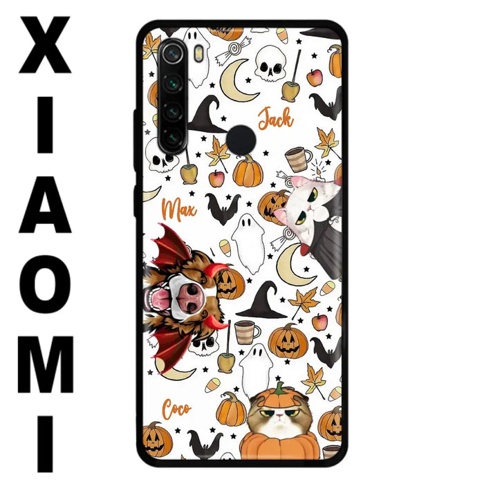 Personalized Halloween Pet Phone Case - Up to 3 Pets - Gift Idea For Dog/Cat Owners - Case for Oppo/Xiaomi/Huawei