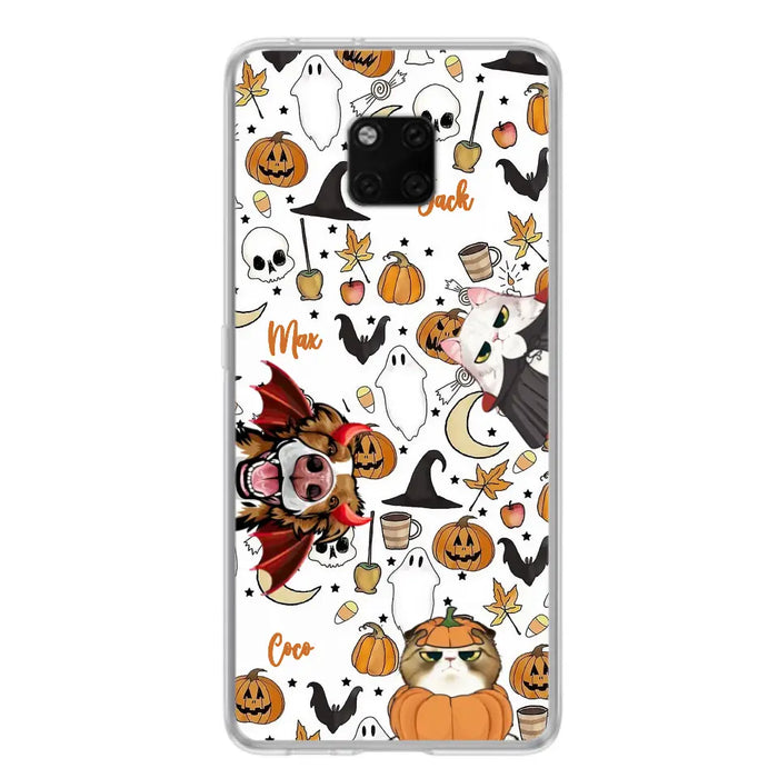 Personalized Halloween Pet Phone Case - Up to 3 Pets - Gift Idea For Dog/Cat Owners - Case for Oppo/Xiaomi/Huawei
