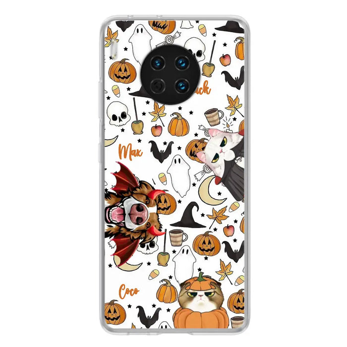 Personalized Halloween Pet Phone Case - Up to 3 Pets - Gift Idea For Dog/Cat Owners - Case for Oppo/Xiaomi/Huawei