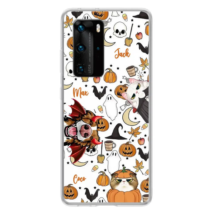 Personalized Halloween Pet Phone Case - Up to 3 Pets - Gift Idea For Dog/Cat Owners - Case for Oppo/Xiaomi/Huawei