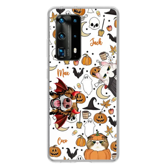 Personalized Halloween Pet Phone Case - Up to 3 Pets - Gift Idea For Dog/Cat Owners - Case for Oppo/Xiaomi/Huawei