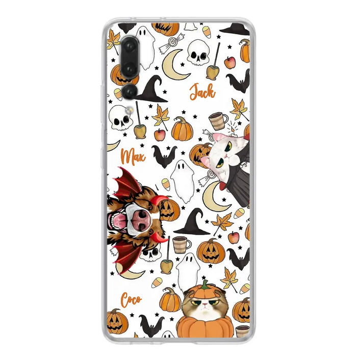 Personalized Halloween Pet Phone Case - Up to 3 Pets - Gift Idea For Dog/Cat Owners - Case for Oppo/Xiaomi/Huawei