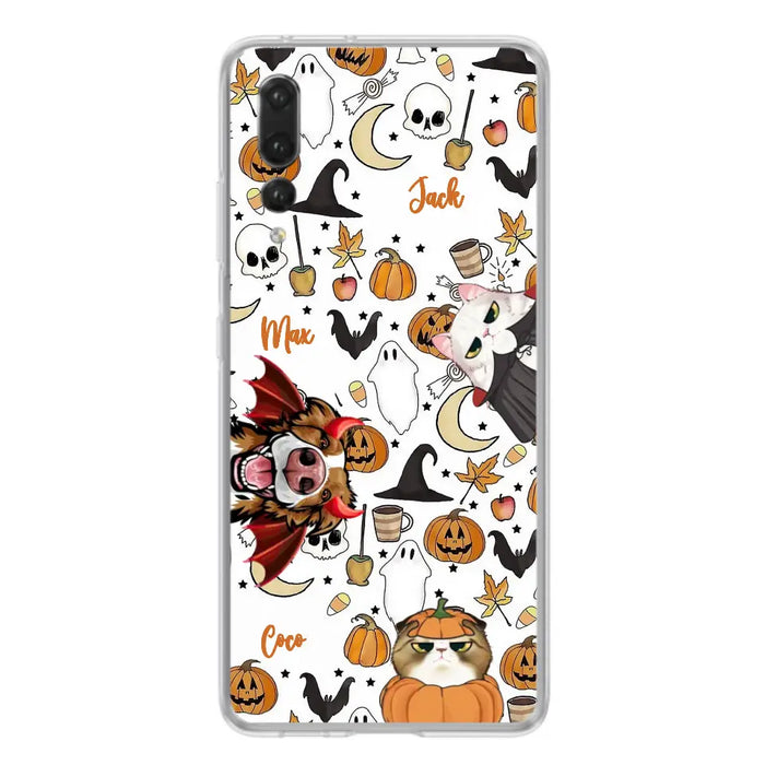 Personalized Halloween Pet Phone Case - Up to 3 Pets - Gift Idea For Dog/Cat Owners - Case for Oppo/Xiaomi/Huawei