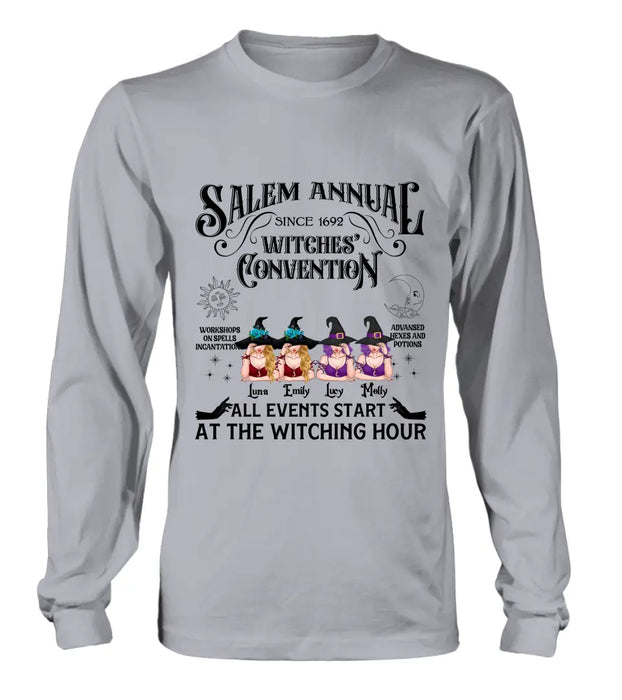 Personalized Halloween Witch Shirt/Hoodie - Gift Idea For Halloween/Besties - Up to 4 Witches - Salem Annual Since 1692 Witches' Convention