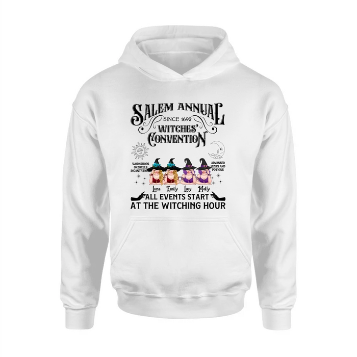 Personalized Halloween Witch Shirt/Hoodie - Gift Idea For Halloween/Besties - Up to 4 Witches - Salem Annual Since 1692 Witches' Convention
