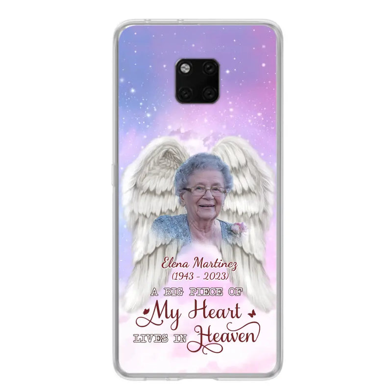 Custom Personalized Memorial Photo Phone Case - Memorial Gift Idea for Family - A Big Piece Of My Heart Lives In Heaven - Case for Xiaomi/Huawei/Oppo