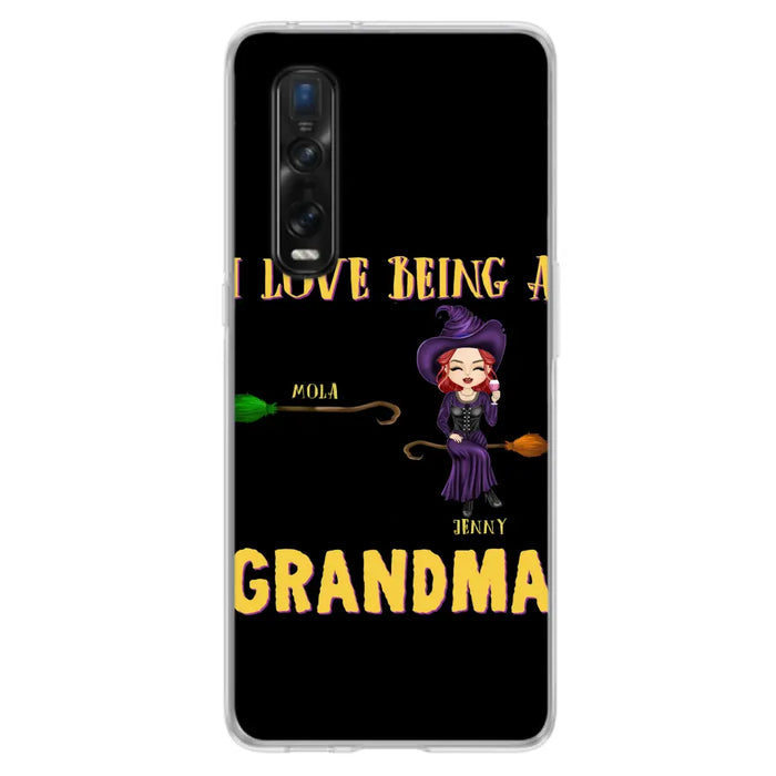 Personalized Witch Grandma Phone Case - Gift Idea For Halloween/Witch/Grandma - Up to 8 Kids - I Love Being A Grandma - Case For Oppo/Xiaomi/Huawei