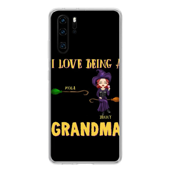 Personalized Witch Grandma Phone Case - Gift Idea For Halloween/Witch/Grandma - Up to 8 Kids - I Love Being A Grandma - Case For Oppo/Xiaomi/Huawei