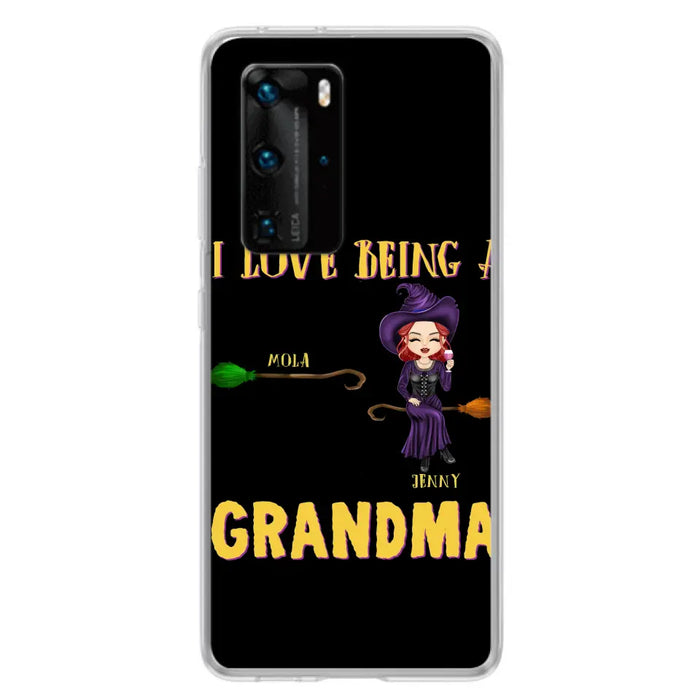 Personalized Witch Grandma Phone Case - Gift Idea For Halloween/Witch/Grandma - Up to 8 Kids - I Love Being A Grandma - Case For Oppo/Xiaomi/Huawei