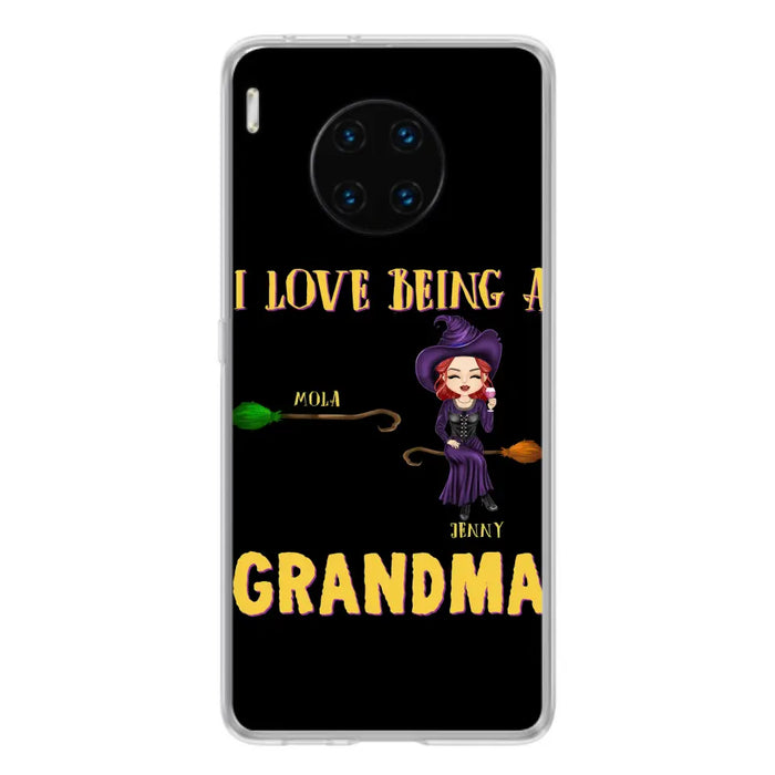 Personalized Witch Grandma Phone Case - Gift Idea For Halloween/Witch/Grandma - Up to 8 Kids - I Love Being A Grandma - Case For Oppo/Xiaomi/Huawei
