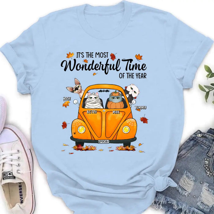 Personalized Pet Shirt/Hoodie - Autumn Gift For Cat/Dog Lover - Up to 4 Pets - It's The Most Wonderful Time Of The Year