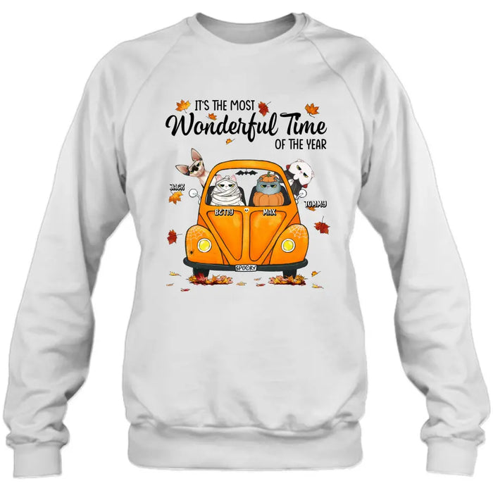 Personalized Pet Shirt/Hoodie - Autumn Gift For Cat/Dog Lover - Up to 4 Pets - It's The Most Wonderful Time Of The Year